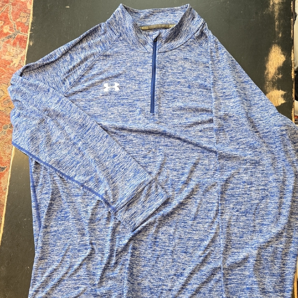 Under Armour Blue Heather Quarter-Zip Pullover